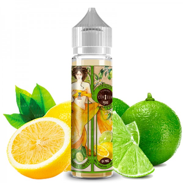 Citron Limette - 50/60ml Shortfill - 1900 von Curieux - Liquid