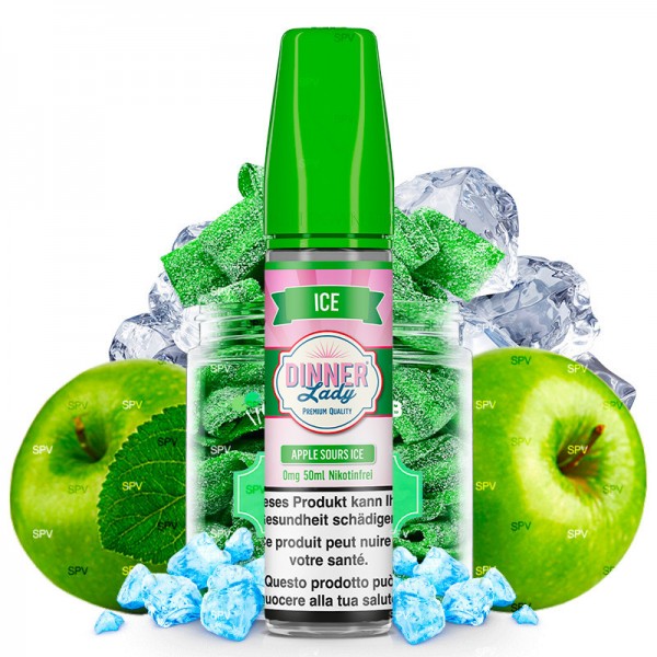Apple Sours - 50/60ml Shortfill - ICE von Dinner Lady - Liquid