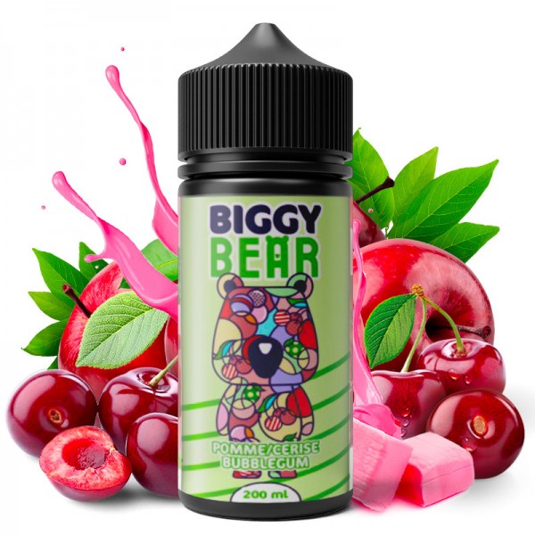 Pomme Cerise Bubble Gum - 200ml Liquid - von Biggy Bear