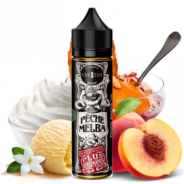 Pêche Melba - 50/60ml Shortfill - Dessert von Curieux - Liquid
