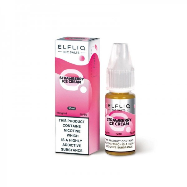 Strawberry Ice Cream - 10ml NikotinSalz - ElfLiq von Elfbar - Liquid